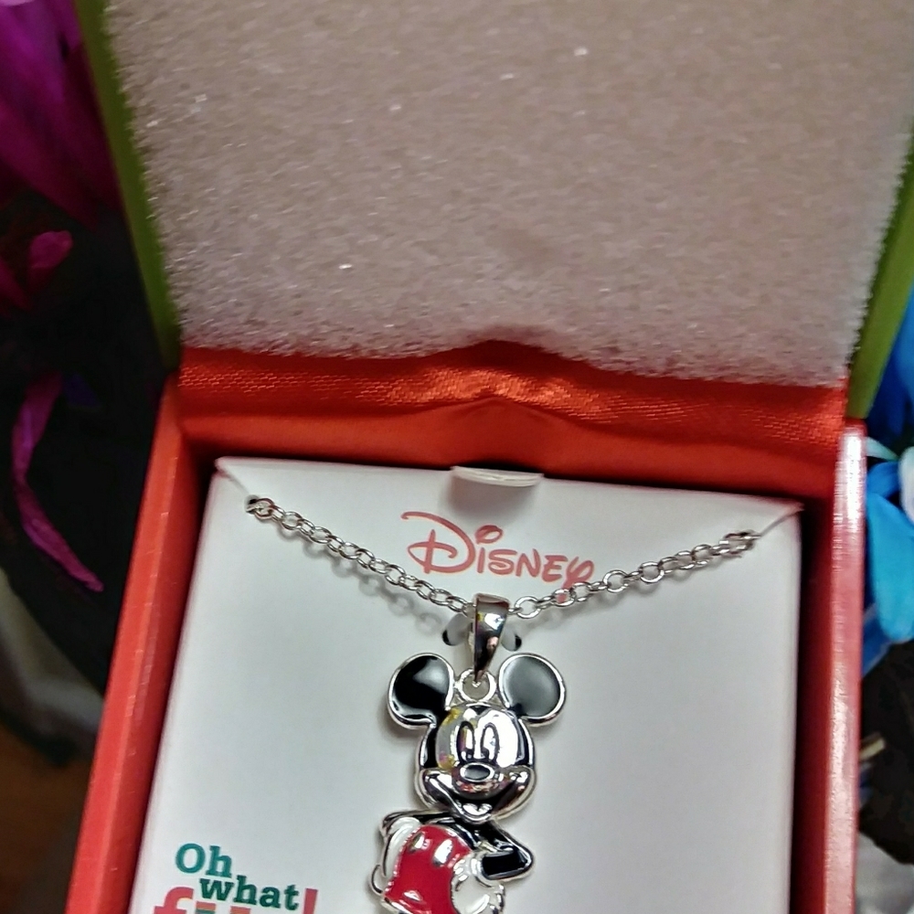 Mickey Mouse musical jewelry box/ necklace